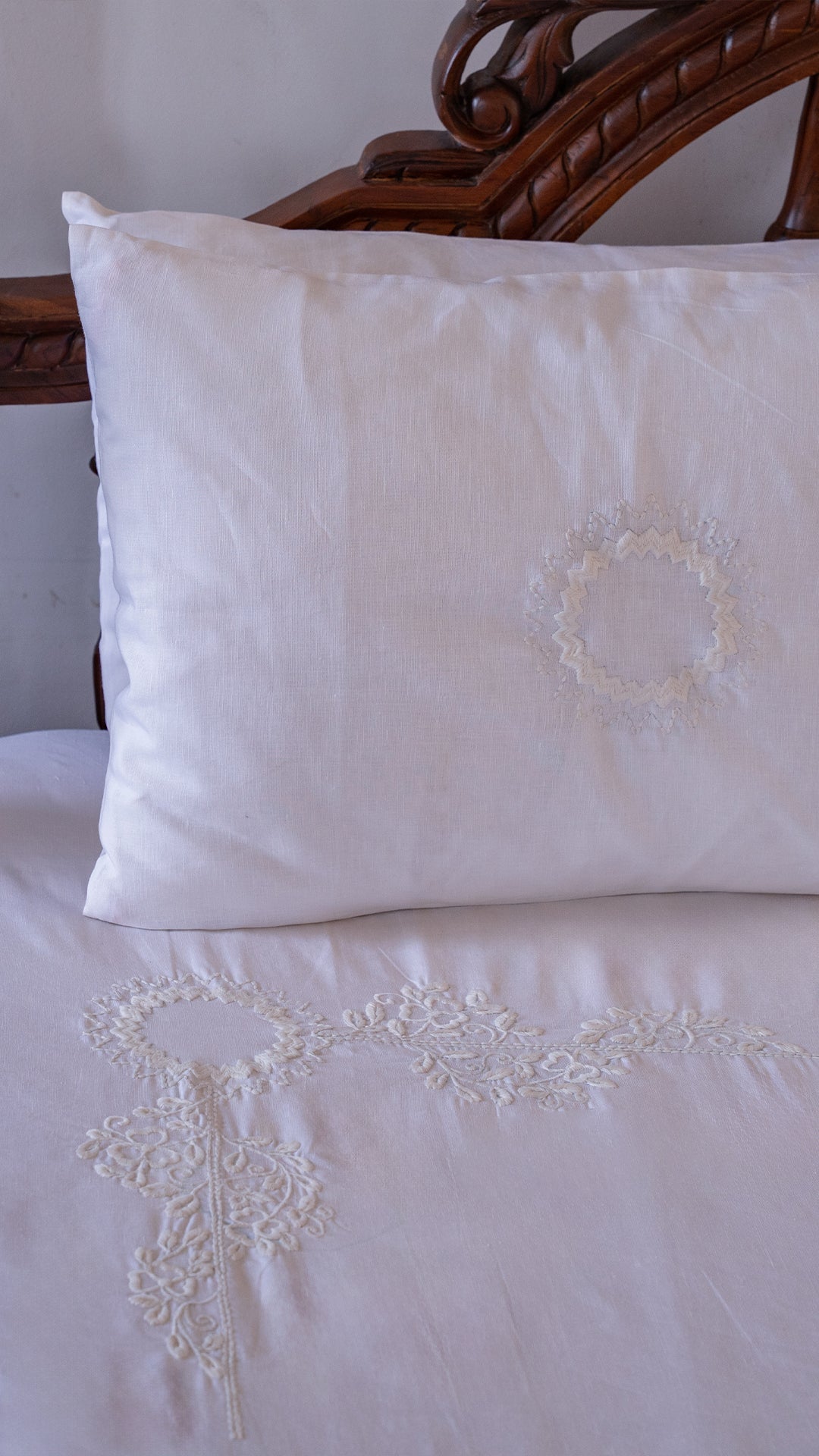 White Organic Linen Bedsheet OLBS3