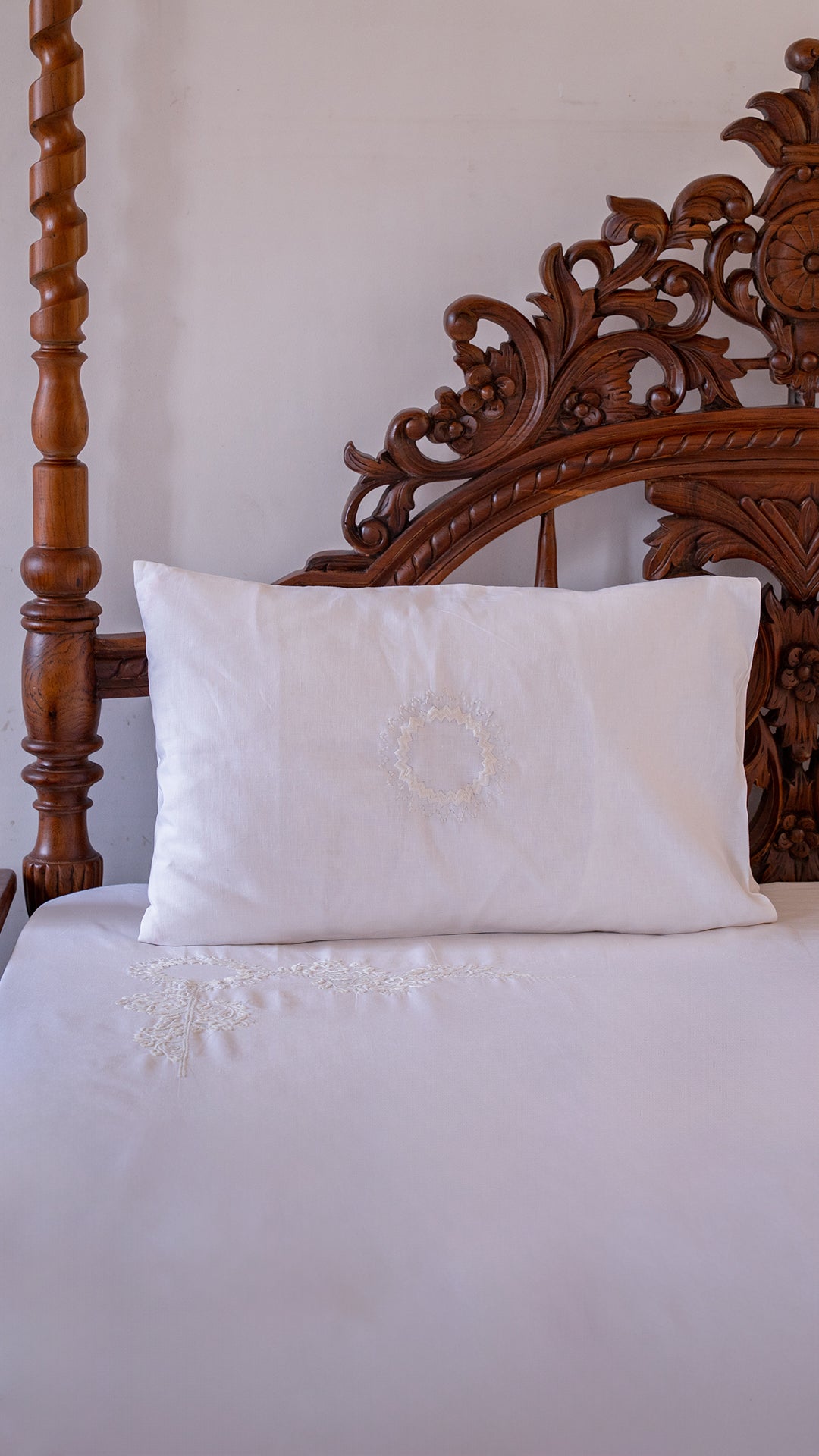 White Organic Linen Bedsheet OLBS3