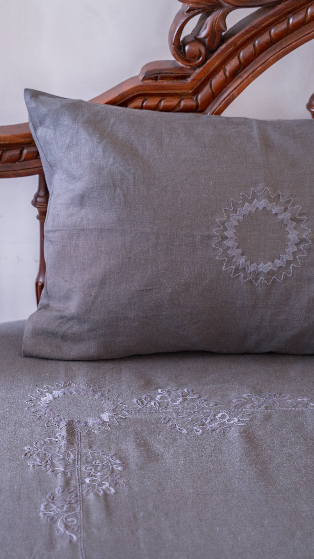 Charcoal Organic Linen Bedsheet OLBS1